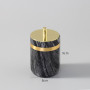 Косметическая емкость с крышкой круглая Kassatex Nobiliti NOT-CJO-BLK
