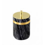 Косметическая емкость с крышкой круглая Kassatex Nobiliti NOT-CJO-BLK