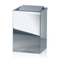 Корзина для бумаги 20x20x30см, с крышкой, цвет: сталь полированная Decor Walther DW 113 0610170