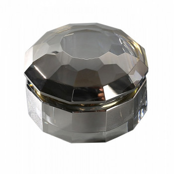 Косметическая емкость с крышкой низкая Kassatex Smoke SMK-CJR