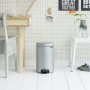 Мусорное ведро с педалью Brabantia NewIcon серый металлик 113680 (12л)