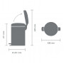 Мусорное ведро с педалью Brabantia NewIcon серый металлик 113680 (12л)