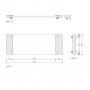 Decor Walther Classic Tab 34 Лоток универсальный 34x12см, прозрачное стекло, настольный, цвет: золото матовое
