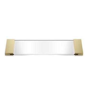 Decor Walther Classic Tab 34 Лоток универсальный 34x12см, прозрачное стекло, настольный, цвет: золото матовое