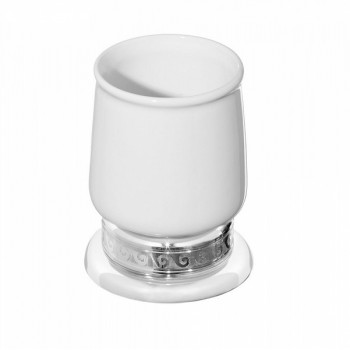 Стакан для зубных щеток настольный Camelos Rychmond Chrome H1614K керамика