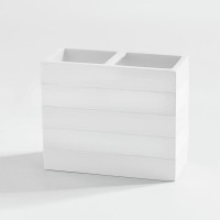 Стакан для зубных щеток настольный Kassatex Cabana White ACL-TBH-W