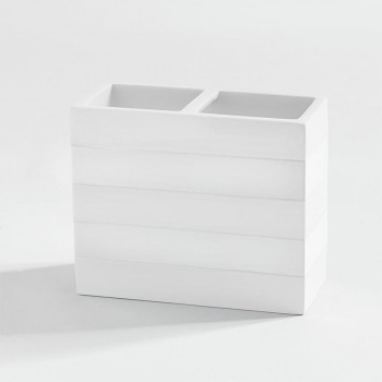 Стакан для зубных щеток настольный Kassatex Cabana White ACL-TBH-W