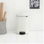 Мусорное ведро с педалью Brabantia NewIcon белое 111969 (12л)