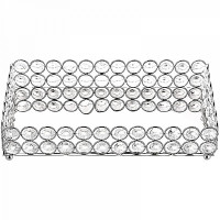 Подставка для предметов 30 см Kassatex Crystal Round Silver CRD-TR-SLV