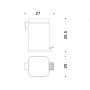 Мусорное ведро с педалью Colombo Design Black&White B9211.CR (5л)