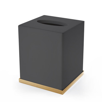 Бокс для салфеток 3SC Mood Deluxe Black MDN71AGD черный-золото 24к