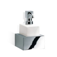 Дозатор для мыла, подвесной, фарфор белый, цвет: хром Decor Walther Brick WSP 0590900