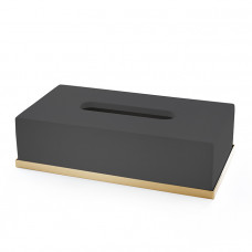 Бокс для салфеток 3SC Mood Deluxe Black MDN70AGD черный-золото 24к