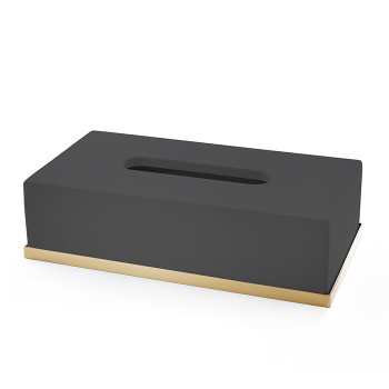Бокс для салфеток 3SC Mood Deluxe Black MDN70AGD черный-золото 24к