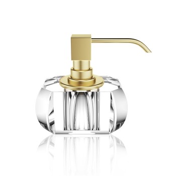 Дозатор для мыла, настольный, хрустальное стекло, цвет: кристальный / золото матовое Decor Walther Kristall SSP 0933456