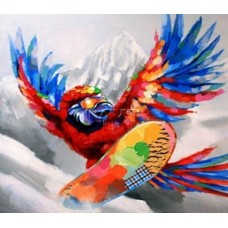 Картина попугай на сноуборде Kare Ob55512
