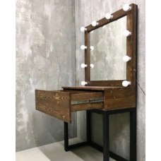 Туалетный столик с ящиком и зеркалом LoftMoscow Kns001