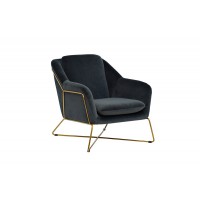Кресло на металлическом каркасе велюровое светло - оливковое Garda Decor 46AS-AR2976-OLV