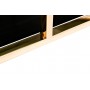 Стол журнальный с черным стеклом (золотой) Garda Decor 46AS-CT4426-GOLD