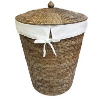 Корзина для белья из ротанга большая бежевая 2kkorzina LA-53 G/1