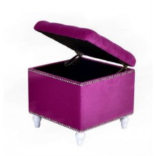 Пуф квадратный малый с ящиком Матера Менса 27 фиолетовый