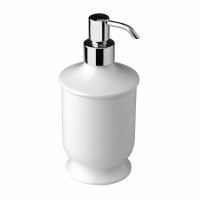 Дозатор для жидкого мыла настольный, хром/белая керамика Nicolazzi 6006CR
