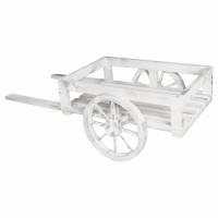 Декоративная деревянная тачка AA-041 белая