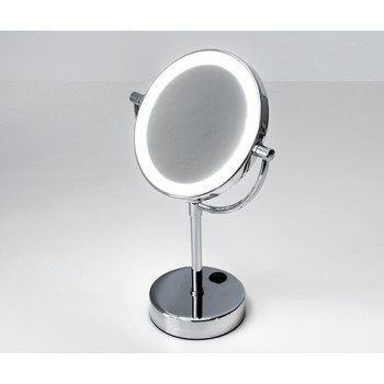 Зеркало косметическое настольное с LED-подсветкой двухстороннее Wasserkraft K-1005