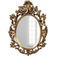 Зеркало в раме овал LouvreHome Овьедо золото LH205G