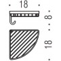 Полка-решетка угловая с крючком Colombo Angolari B9616